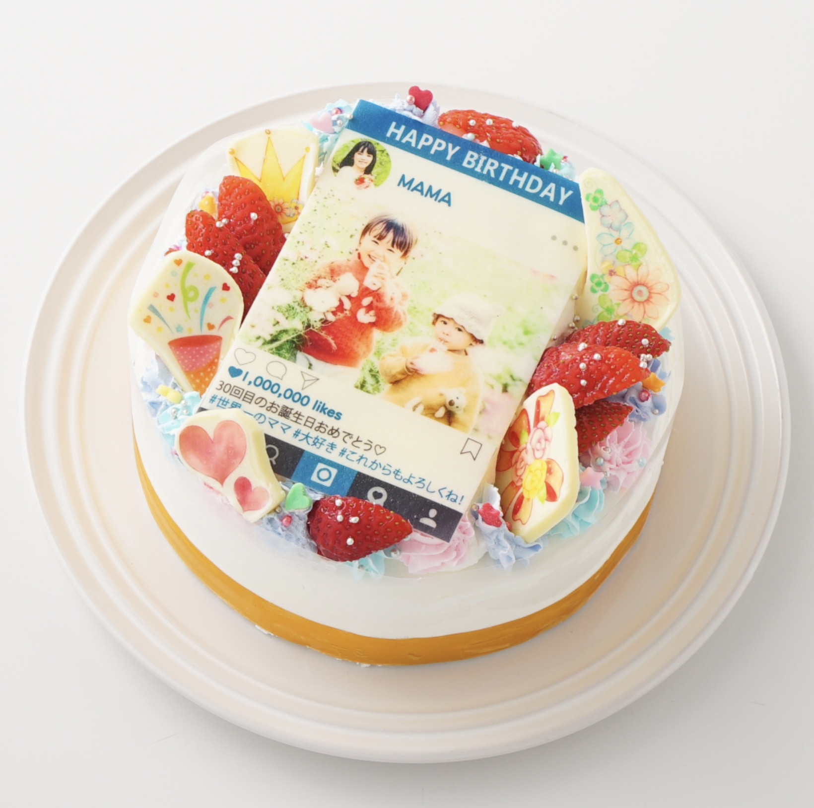 インスタフォトケーキ 生クリーム 4号 12cm 3
