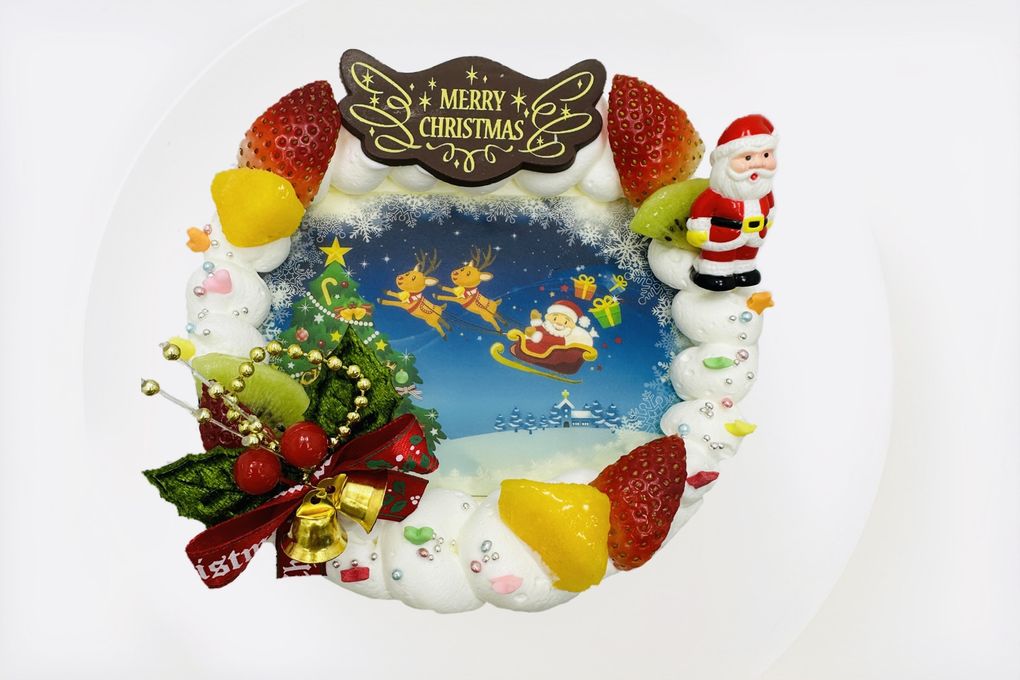 クリスマスフォトケーキ18cm 6号 クリスマス2024 1