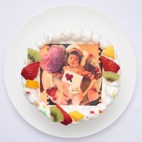 ファーストバースデーフォトケーキ 豆乳クリーム 4号 12cm