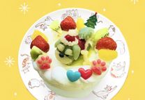 お写真から食べられるマスコットに！クリスマスわんこマスコットケーキ 4号 12cm クリスマス2024 1