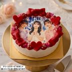推し活 写真ケーキ 選べる９色クリーム 4号 12cm 7