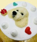  選べるクリーム お写真がそのままお顔に！わんこ立体顔ケーキ3号 9cm 4