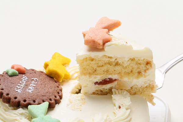 卵・乳製品除去可能 乗り物クッキーのデコレーションケーキ（ホワイト）☆国産小麦粉と安心材料 7号 21cm 5