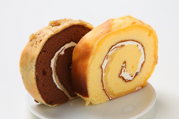 バターロールケーキ カットタイプ・バニラ&ココア 12個入  3