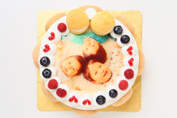 オーダーメード写真ケーキ（生クリーム）15cm（3～4人用）(1021)