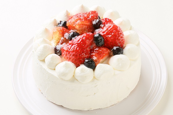 乳製品・小麦粉除去可能 デコレーションケーキ 4号 12cm