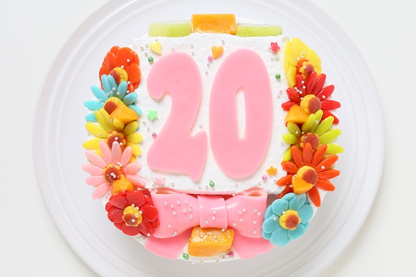 デコもり。Happy Number birthdaycake 生クリーム・チョコ生クリーム 5号 15cm