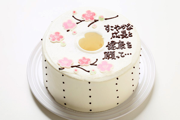 ひな祭り 2023  桃の花のお手紙ケーキ 直径17cm 1
