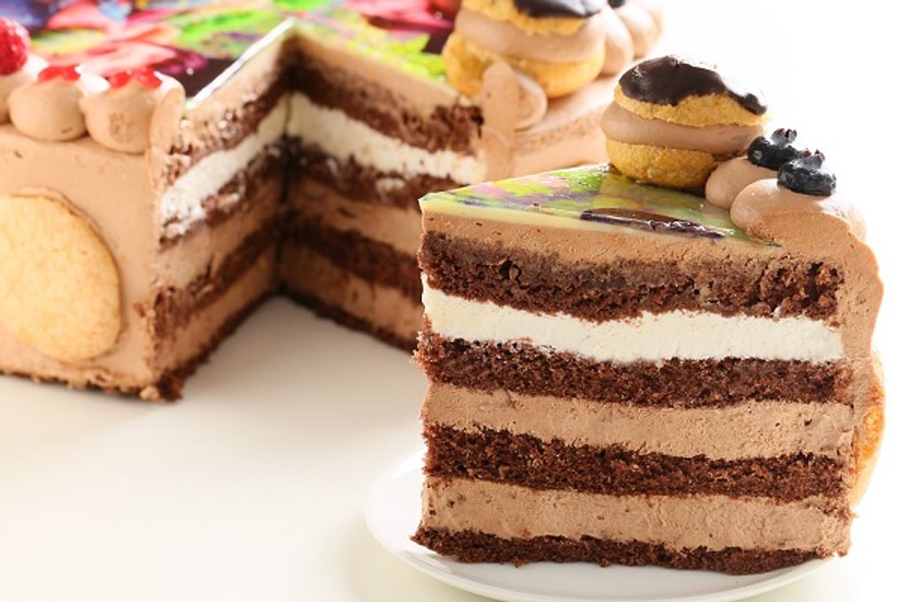 オーダーメード写真ケーキ（チョコクリーム）24cm（12～15人用）(1030) 5