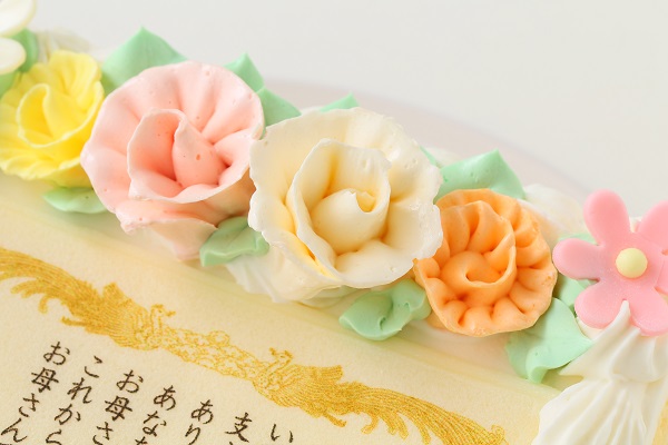 感謝状(メッセージ）生クリームケーキ 約15cmx約14cm(高さ)約7cm 6