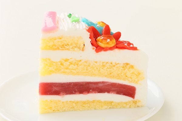 ヨーグルトクリーム デコもり。Happy 1st birthday cake  4号 12cm 4