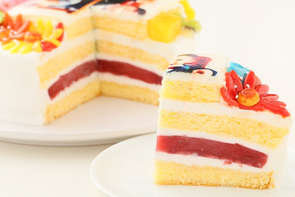 ファーストバースデー デコもりフォトケーキ 豆乳クリーム 3号 9cm 7