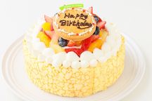 クレープケーキ6号【バースデー誕生日デコバースデーケーキ】::195 1