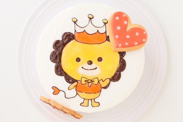 乳製品除去 アイシングクッキーのイラストデコレーションケーキ 5号 15cm 2