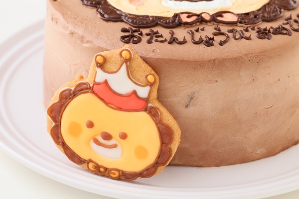 アイシングクッキーのイラストデコレーションケーキ チョコ生 6号 18cm 7