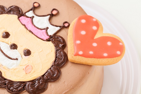 アイシングクッキーのイラストデコレーションケーキ チョコ生 5号 15cm 8