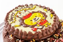 イラストデコレーションケーキ チョコ生クリーム 5号 15cm 6