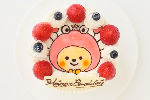 【安心美味宣言】純生苺ショート イラストケーキ 4号 12cm ギフトに最適 1