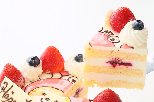 【美味宣言】純生苺ショート イラストケーキ 5号 15cm ギフトに最適 4