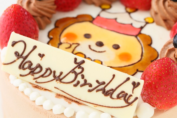 【美味宣言】純生チョコケーキ苺ショート イラストケーキ 5号 ギフトに最適 7