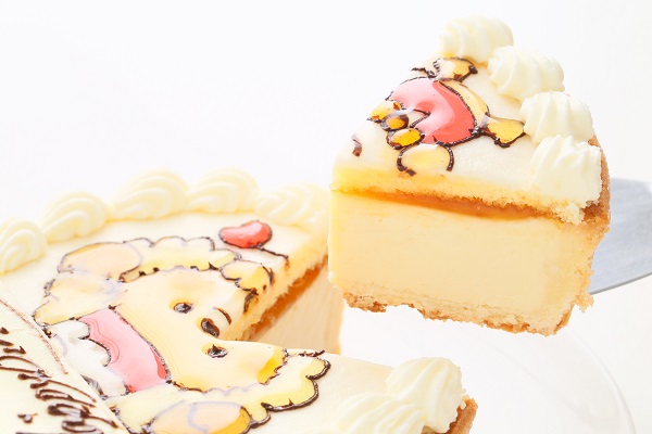 濃厚ベイクドチーズケーキ イラストケーキ 4種のチーズを練り込んだ 5号 15cm ギフトに最適  3
