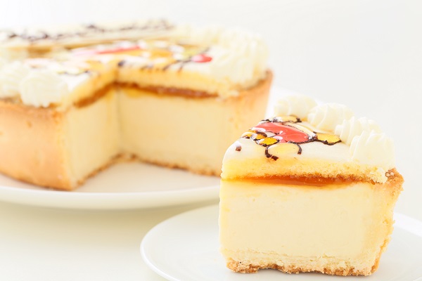 濃厚ベイクドチーズケーキ イラストケーキ 4種のチーズを練り込んだ 5号 15cm ギフトに最適  5