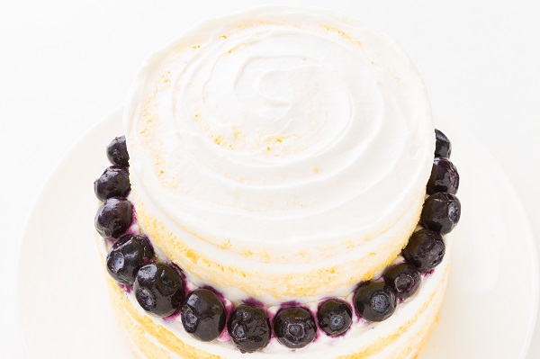 トランプアイシングクッキーのネイキッドケーキ 下段7号+上段6号