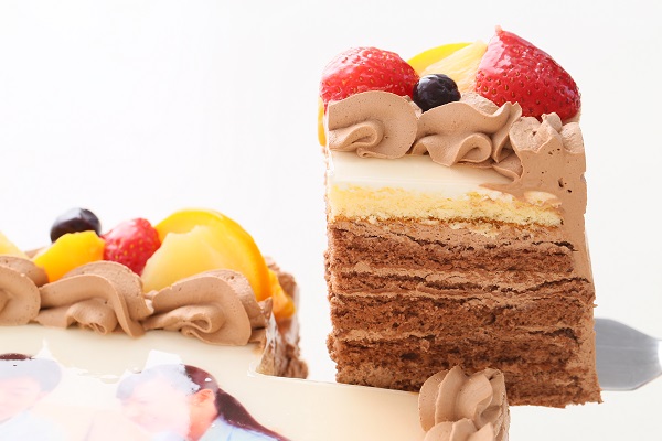 写真ケーキ チョコクリーム DX 26cm×26cm 3