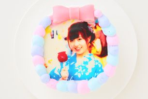 カラフルクリームフォトケーキ 5号 15cm