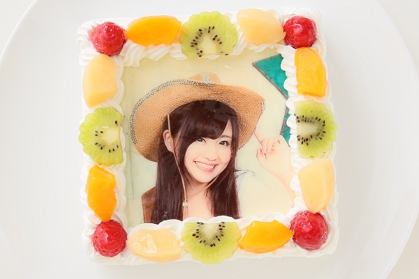 写真ケーキ 角型 生クリーム 15cm×15cm