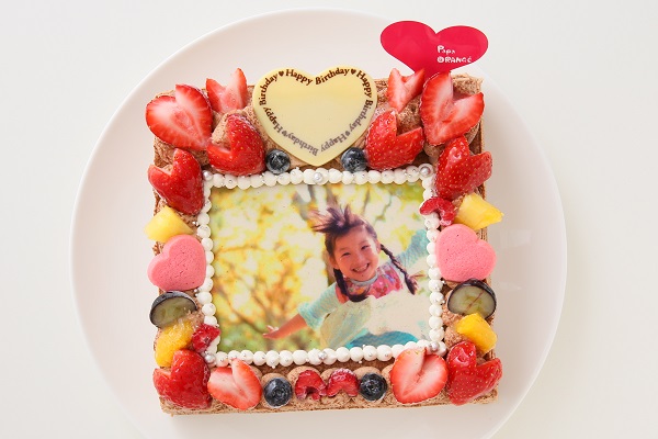 生チョコフォトケーキ （7号サイズ 19cm×19cm）