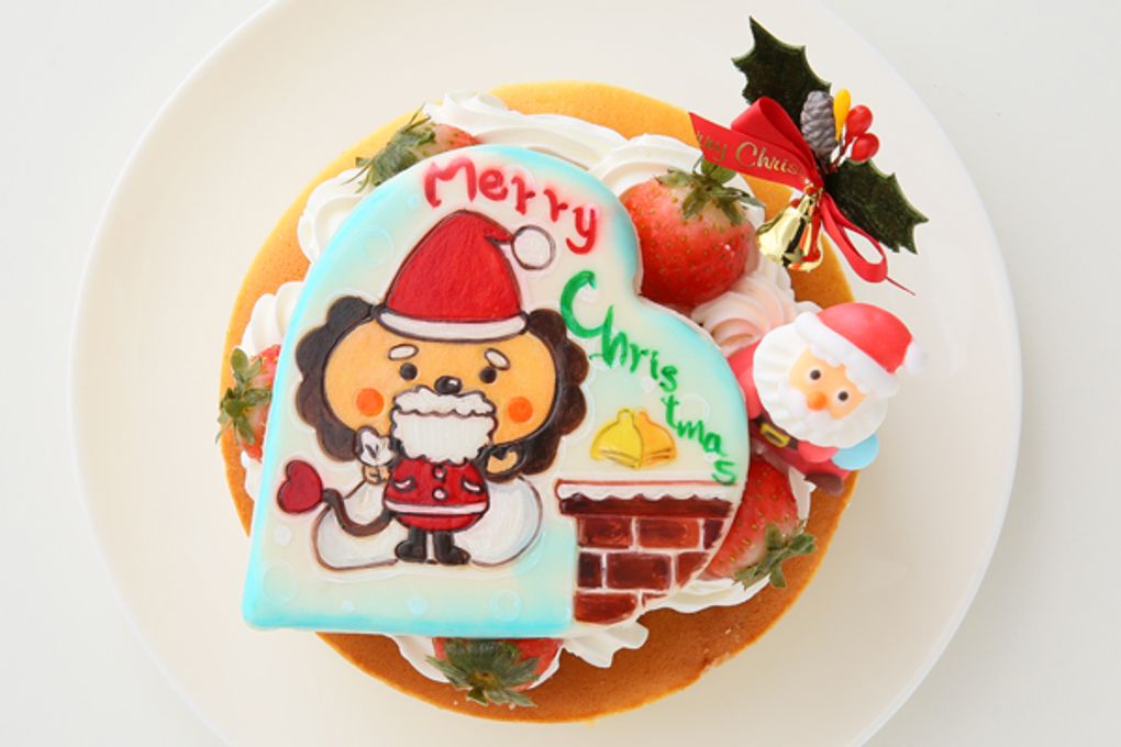 クリスマス2021 キャラクタークッキープレート付き x'masチーズケーキ 4号 12cm 1