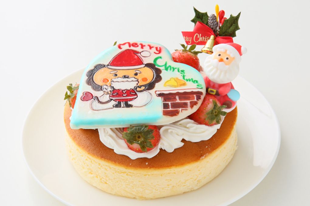 クリスマス2021 キャラクタークッキープレート付き x'masチーズケーキ 4号 12cm 2