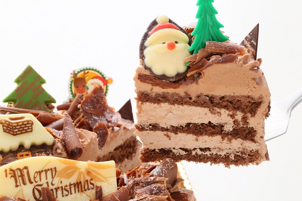 クリスマス2023 クリスマス☆チョコ生クリームデコレーションケーキ 10号 30cm 3