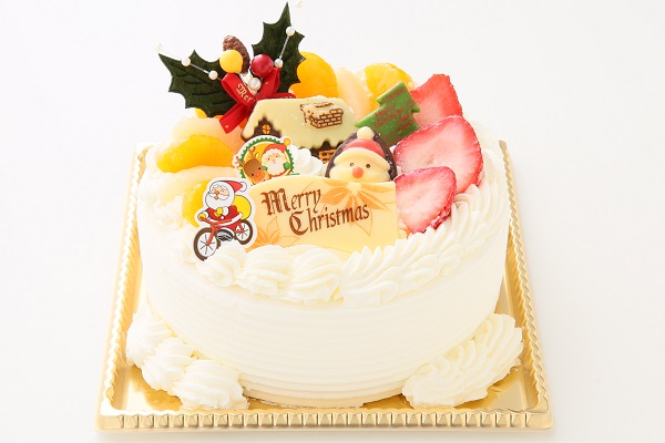 クリスマス2023 クリスマス☆苺生クリームデコレーションケーキ 8号 24cm 1