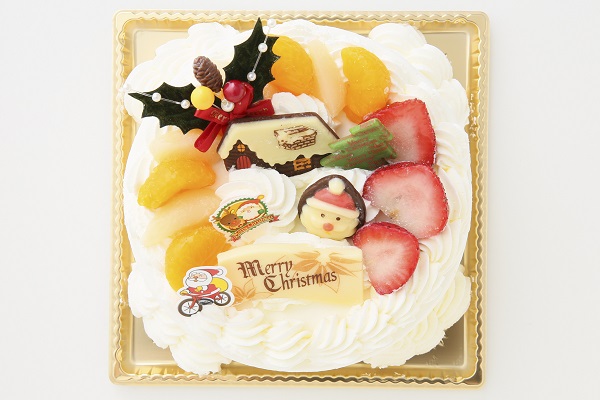 クリスマス2023 クリスマス☆苺生クリームデコレーションケーキ 5号 15cm 2