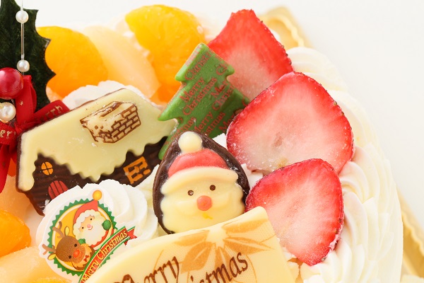 クリスマス2023 クリスマス☆苺生クリームデコレーションケーキ 4号 12cm 6