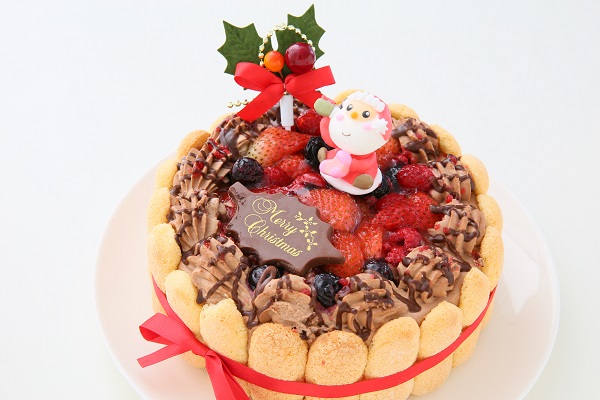 クリスマス2021 たっぷりベリーのチョコ生クリームデコレーション 5号 15cm 8