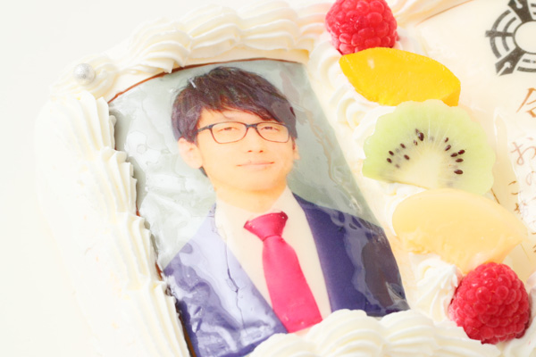 合格入学祝にも、ブック型写真ケーキ 10×14cm 7