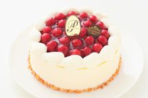 母の日2024 最高級洋菓子 シュス木苺レアチーズケーキ12cm 記念日プレートセット 3