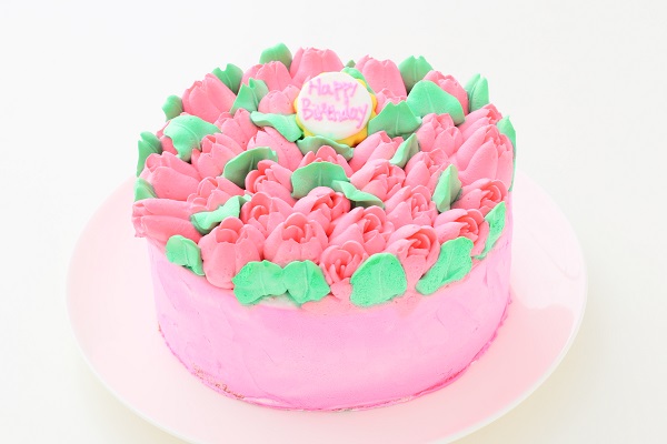 3Dお花畑ケーキ 5号 いちご 生クリーム 15cm 