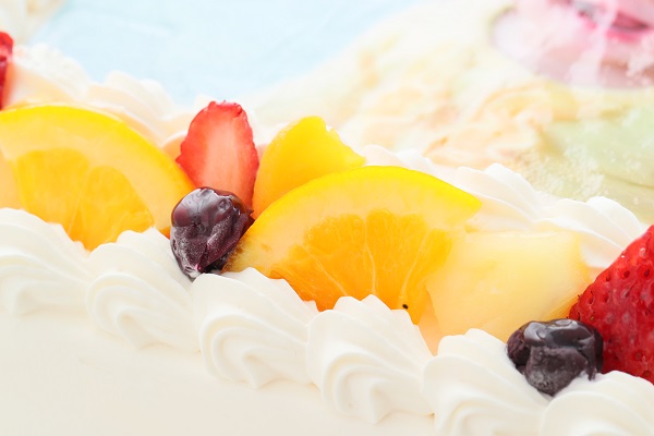 ファーストバースデー 写真ケーキ 1キャンドル付き 卵抜き豆乳クリームケーキ SDX 26cm×37cm 8