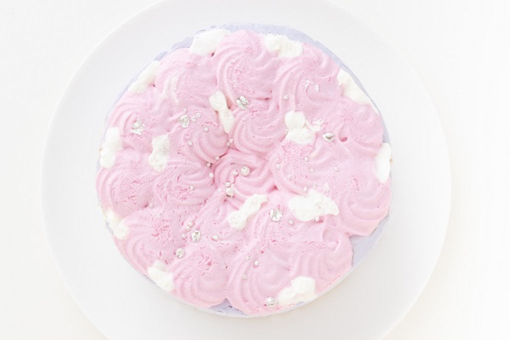 スマッシュケーキ ヨーグルト ファーストバースデーケーキ ピンク×パープル 5号 15cm 2