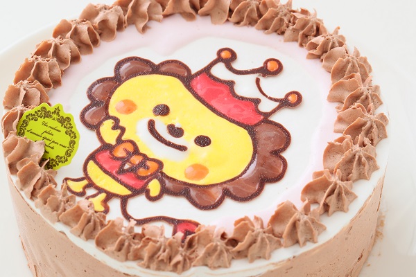 卵・乳・小麦・ナッツ類除去可能 米粉のふんわりショコラ イラストケーキ（キャラクター1体のみ） ※クリスマスケーキとしてのご利用はご遠慮くださいませ ※12月はお誕生日の方のみ（一人での手作業、ご協力くださいませ） ※写真人物画は描けません 5号 15cm 6