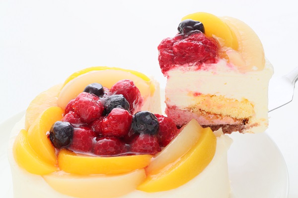 7種のフルーツフレーバー入り  花束みたいなバースデーケーキ 16cm 誕生日ケーキ 6