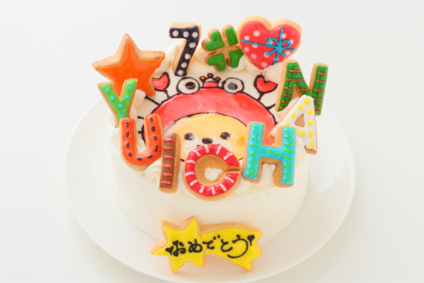純生苺ショート イラストケーキ アイシングクッキーケーキ 4号 12cm ギフトに最適 2