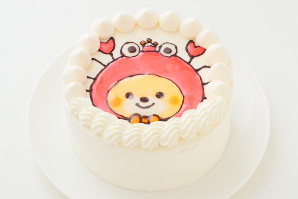 純生苺ショート イラストケーキ アイシングクッキーケーキ 4号 12cm 