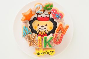 生チョコ苺ショート イラストケーキ アイシングクッキーケーキ 4号 ギフトに最適