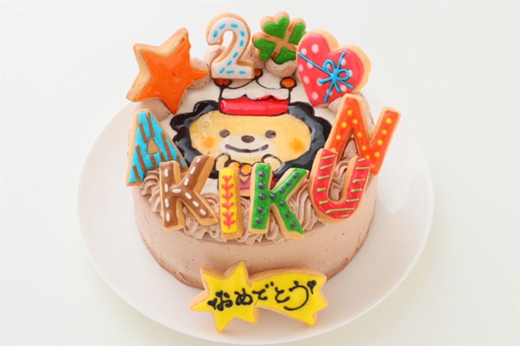 生チョコ苺ショート イラストケーキ アイシングクッキーケーキ 4号 ギフトに最適 6