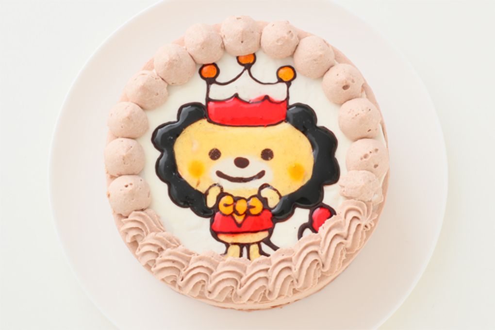 生チョコ苺ショート イラストケーキ アイシングクッキーケーキ 4号 ギフトに最適 4
